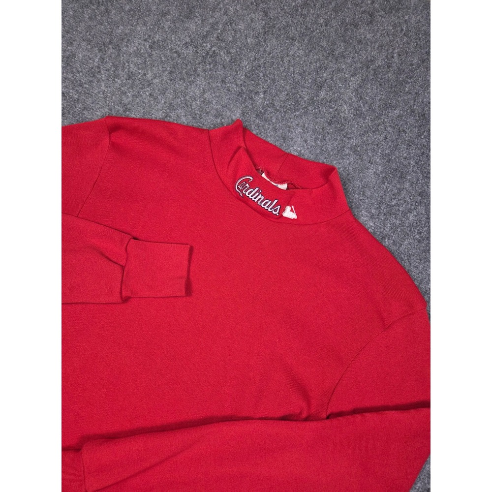 Vintage St. Louis Cardinals Shirt MLB Mens Medium Red Majestic Mock‎ Neck